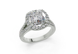 Essira Cushion Square Diamond  Engagement Ring