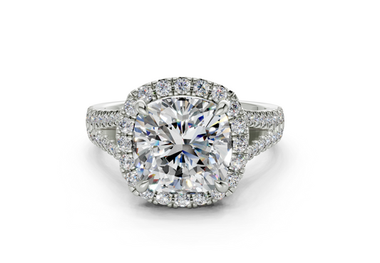 Essira Cushion Square Diamond Engagement Ring