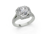 Essira Radiant Square Diamond Engagement Ring