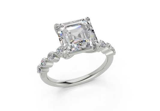 Damira Asscher Diamond  Engagement Ring