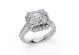 Nevaeh Asscher Diamond Engagement Ring