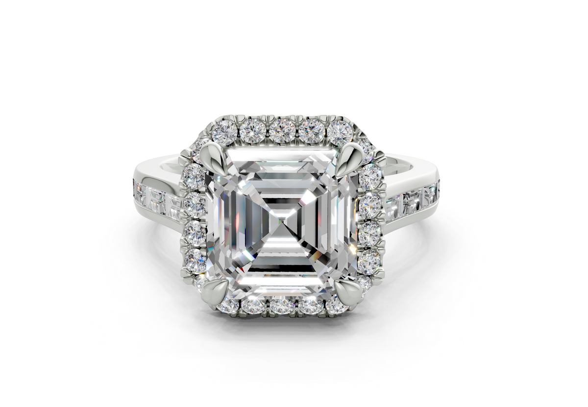 Nevaeh Asscher Diamond Engagement Ring