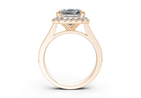 Nevaeh Asscher Diamond  Engagement Ring