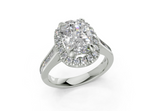 Nevaeh Elongated Cushion Diamond  Engagement Ring