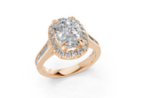 Nevaeh Elongated Cushion Diamond  Engagement Ring