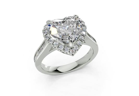 Nevaeh Heart Diamond  Engagement Ring