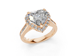 Nevaeh Heart Diamond Engagement Ring