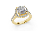 Nevaeh Cushion Square Diamond Engagement Ring