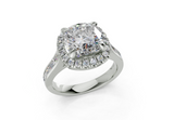 Nevaeh Cushion Square Diamond Engagement Ring