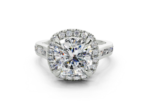 Nevaeh Cushion Square Diamond  Engagement Ring