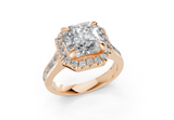 Nevaeh Radiant Square Diamond Engagement Ring