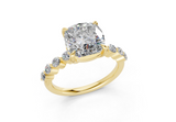 Damira Cushion Square Diamond  Engagement Ring