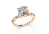 Damira Cushion Square Diamond Engagement Ring