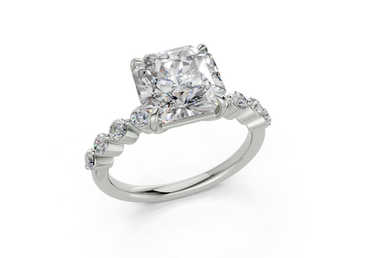 Damira Radiant Square Diamond  Engagement Ring