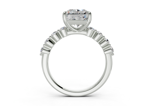 Damira Radiant Square Diamond Engagement Ring