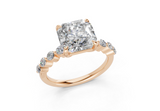 Damira Radiant Square Diamond  Engagement Ring