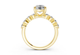 Damira Elongated Cushion Diamond  Engagement Ring