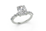 Damira Elongated Cushion Diamond Engagement Ring