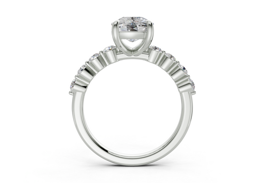 Damira Elongated Cushion Diamond Engagement Ring