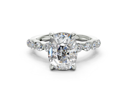 Damira Elongated Cushion Diamond Engagement Ring