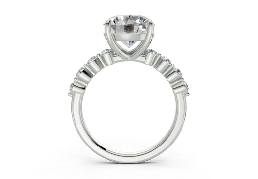 Damira Round Diamond Engagement Ring