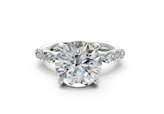 Damira Round Diamond Engagement Ring