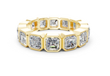 Elysees Asscher Classic Eternity Bands 4 Carat Total Wt.