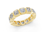 Elysees Asscher Classic Eternity Bands 4 Carat Total Wt.