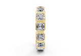 Elysees Asscher Classic Eternity Bands 4 Carat Total Wt.