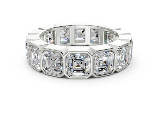 Elysees Asscher Classic Eternity Bands 6½ Carat Total Wt.