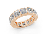 Elysees Asscher Classic Eternity Bands 6½ Carat Total Wt.