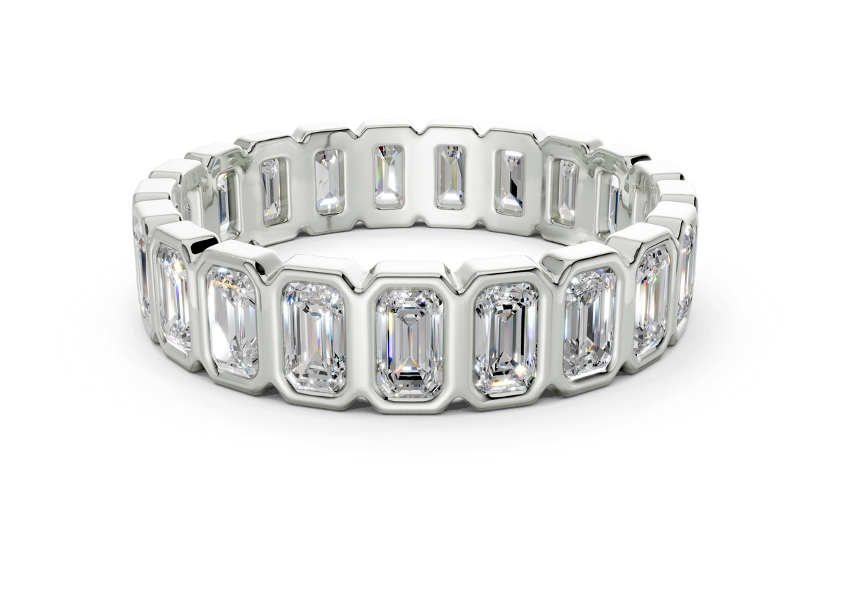 Elysees Emerald Classic Eternity Bands 4½ Carat Total Wt.