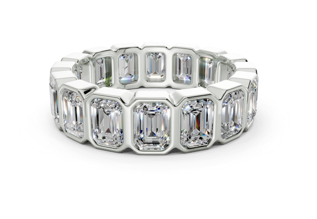 Elysees Emerald Classic Eternity Bands