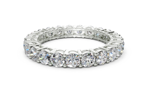 Petite Melrose Round Classic Eternity Bands