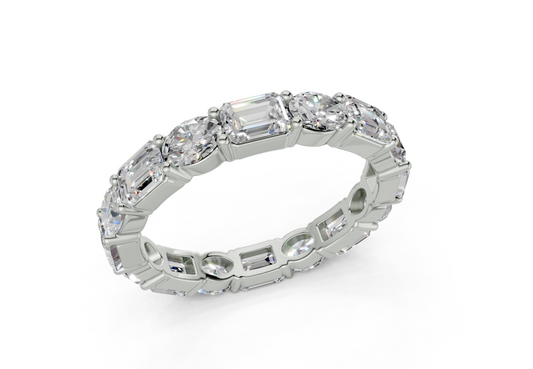 Lex Oval & Emerald Classic Eternity Bands