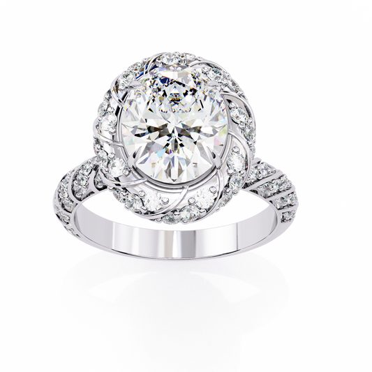 Victoria Oval Diamond Engagement Ring