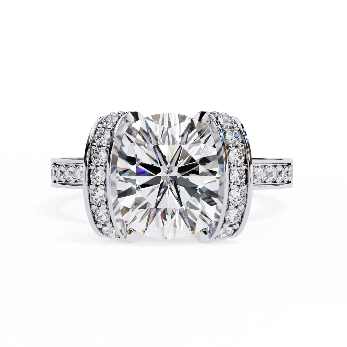 Moonflower (Round) Diamond Engagement Ring