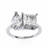 Valentine (Pear-Princess) Diamond Engagement Ring