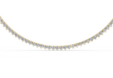 Elevated Classic Tennis Necklace ( 7.1 Carat Total Wt. Size-16 Inch)