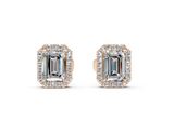 Houston Halo Emerald Diamond Studs (0.6 Carat Total Wt.)