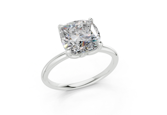 Estelle Cushion Square Diamond Engagement Ring