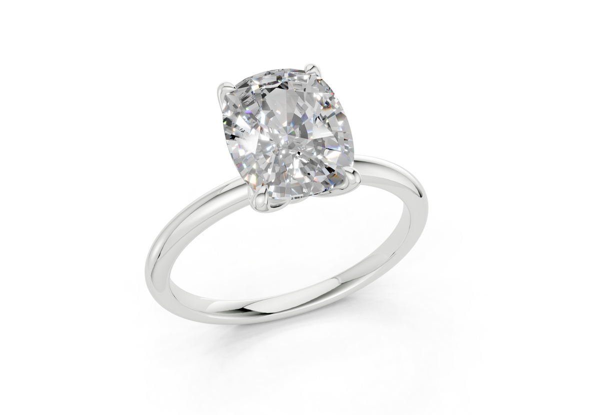 Estelle Elongated Cushion Diamond Engagement Ring