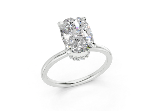 Ines Elongated Cushion Diamond Engagement Ring