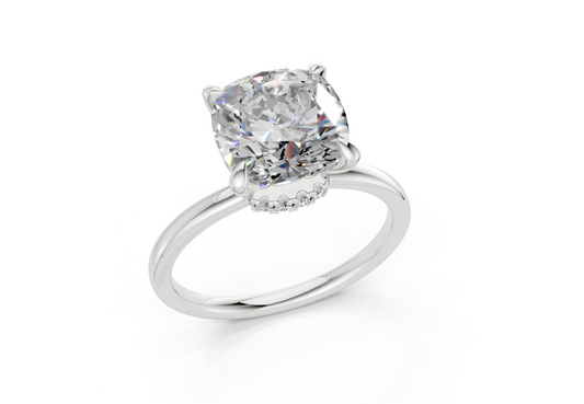 Ines Cushion Square Diamond Engagement Ring