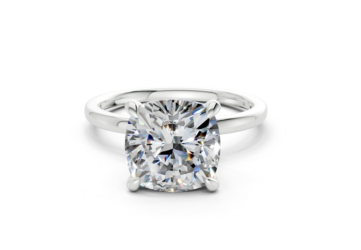 Ines Cushion Square Diamond Engagement Ring