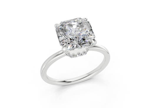 Ines Radiant Square Diamond Engagement Ring