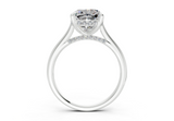 Elka Cushion Square Diamond Engagement Ring