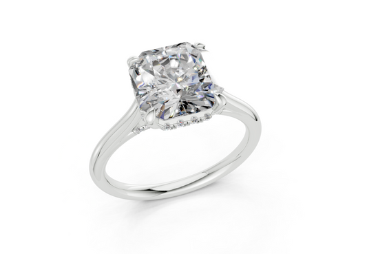 Elina Radiant Square Diamond Engagement Ring