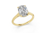 Emine Elongated Cushion Diamond Engagement Ring