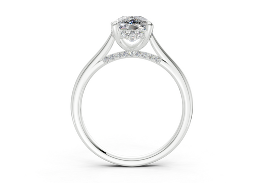 Emine Elongated Cushion Diamond Engagement Ring